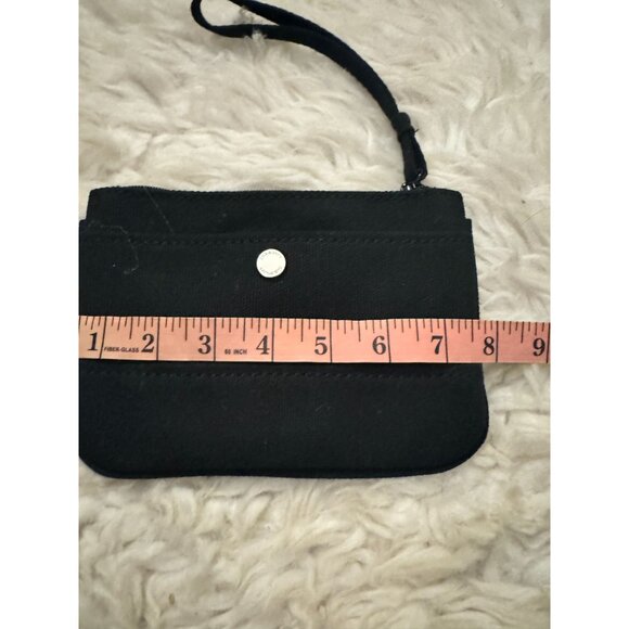 Lands' End Canvas Zippered Wristlet Zippered Pouch Black - Picture 8 of 9